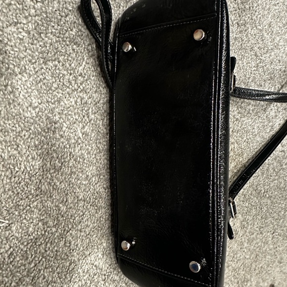 Coach Shiny Black Shoulder Bag Asher bag - Picture 3 of 4